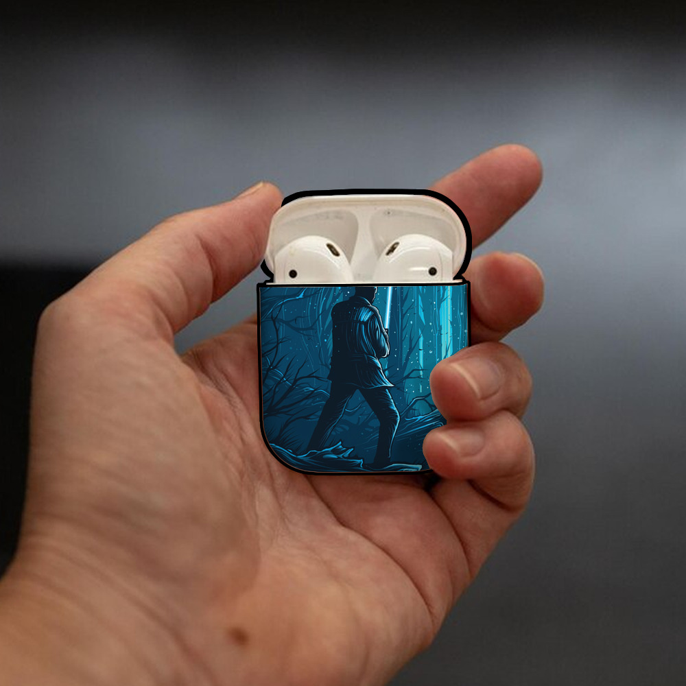 スター・ウォーズ Star Wars AirPods 第2世代保護ケース ハードシェル ブラック 耐衝撃・防指紋・カラビナ付き