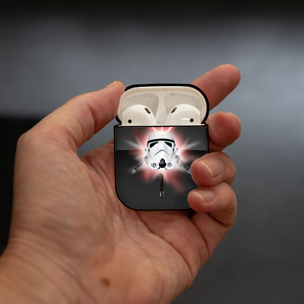 スター・ウォーズ Star Wars AirPods 第2世代保護ケース ハードシェル ブラック 耐衝撃・防指紋・カラビナ付き