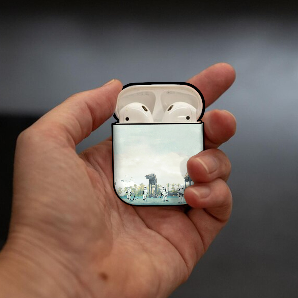 スター・ウォーズ Star Wars AirPods 第2世代保護ケース ハードシェル ブラック 耐衝撃・防指紋・カラビナ付き