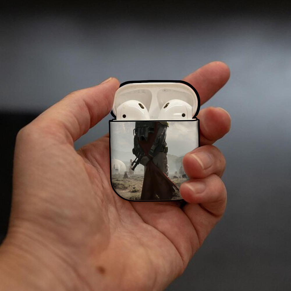 スター・ウォーズ Star Wars AirPods 第2世代保護ケース ハードシェル ブラック 耐衝撃・防指紋・カラビナ付き