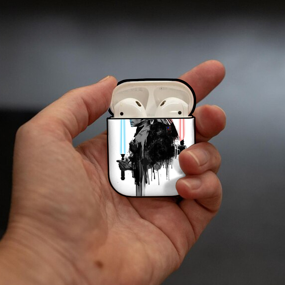 スター・ウォーズ Star Wars AirPods 第2世代保護ケース ハードシェル ブラック 耐衝撃・防指紋・カラビナ付き
