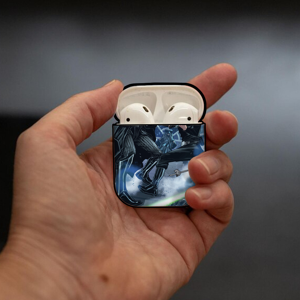 スター・ウォーズ Star Wars AirPods 第2世代保護ケース ハードシェル ブラック 耐衝撃・防指紋・カラビナ付き
