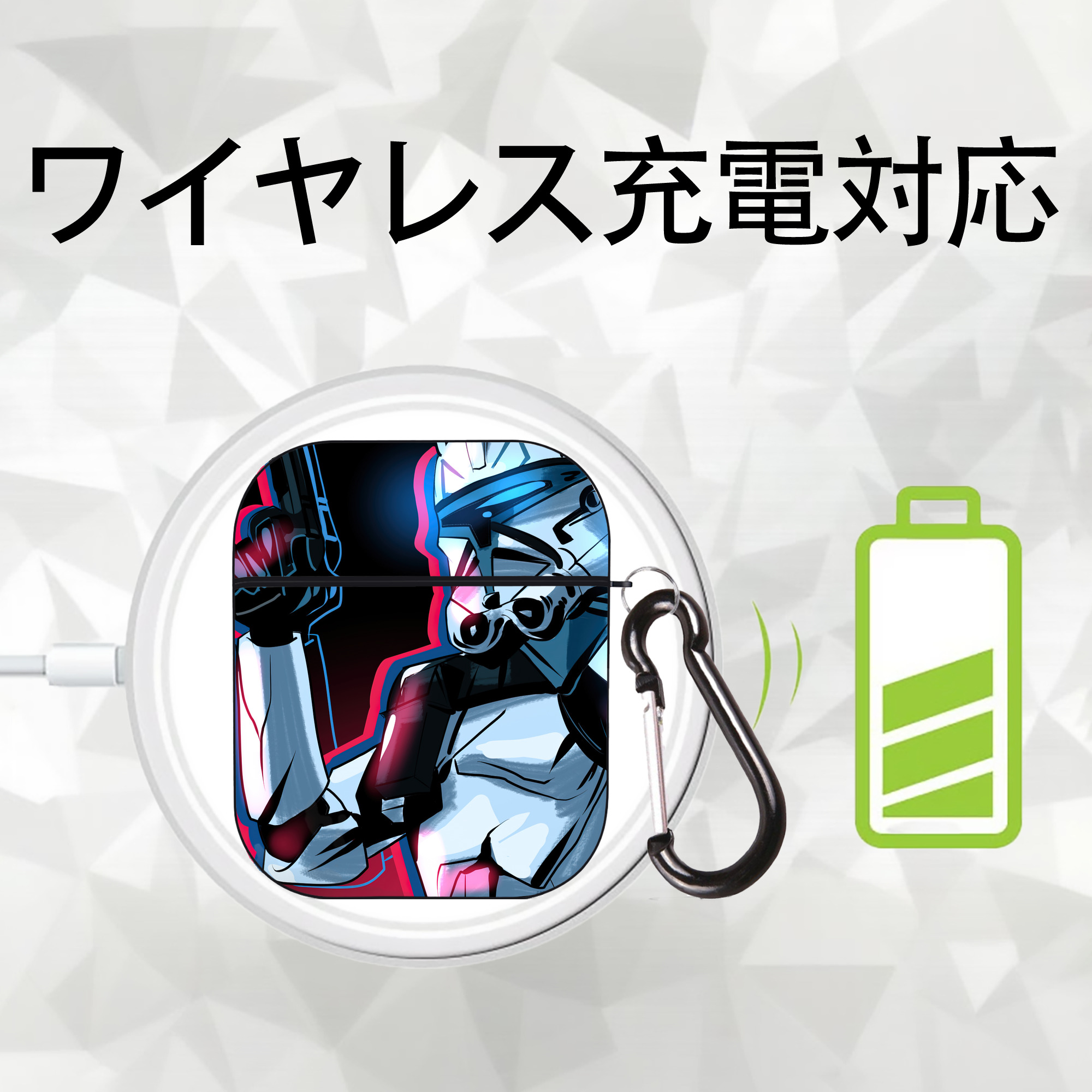 スター・ウォーズ Star Wars AirPods 第2世代保護ケース ハードシェル ブラック 耐衝撃・防指紋・カラビナ付き