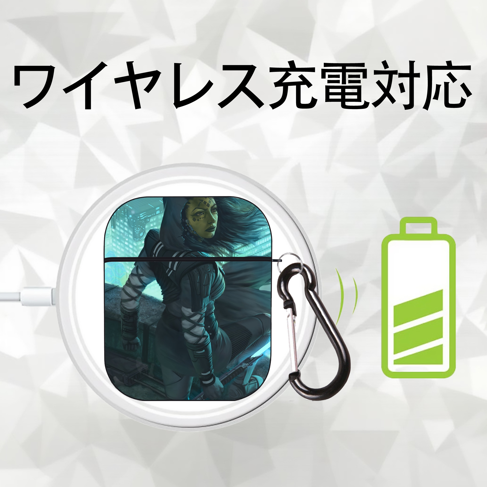 スター・ウォーズ Star Wars AirPods 第2世代保護ケース ハードシェル ブラック 耐衝撃・防指紋・カラビナ付き