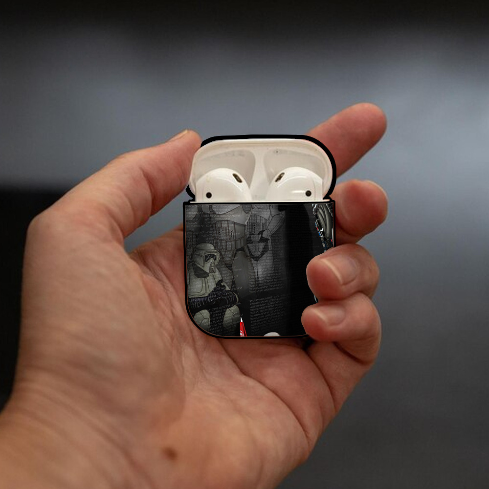 スター・ウォーズ Star Wars AirPods 第2世代保護ケース ハードシェル ブラック 耐衝撃・防指紋・カラビナ付き