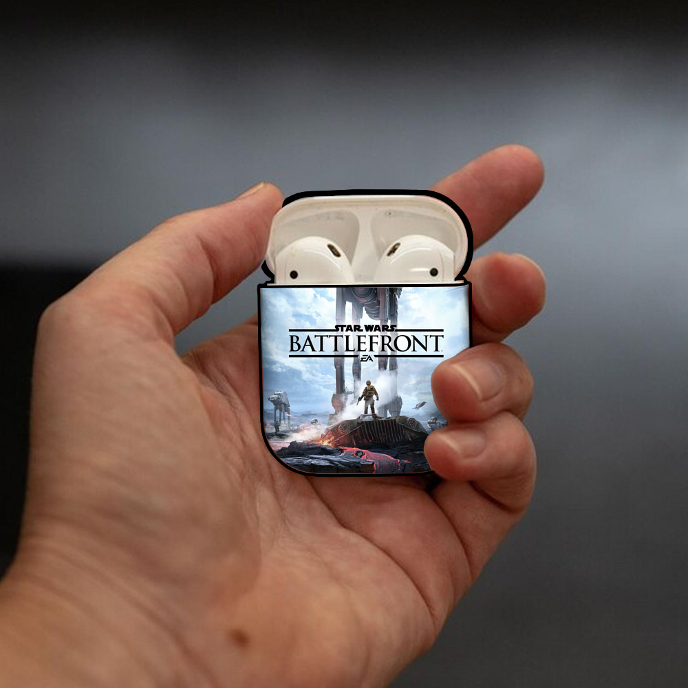 スター・ウォーズ Star Wars AirPods 第2世代保護ケース ハードシェル ブラック 耐衝撃・防指紋・カラビナ付き