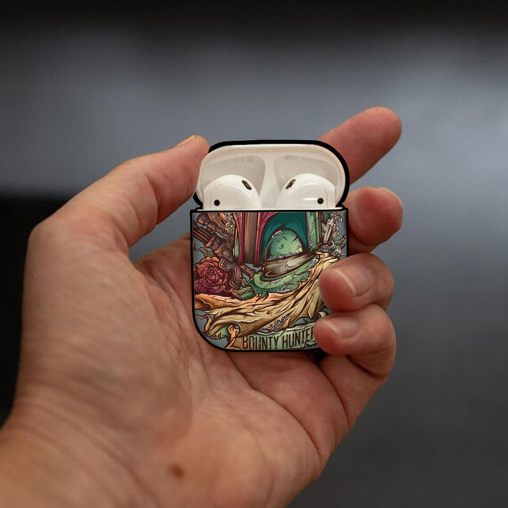 スター・ウォーズ Star Wars AirPods 第2世代保護ケース ハードシェル ブラック 耐衝撃・防指紋・カラビナ付き