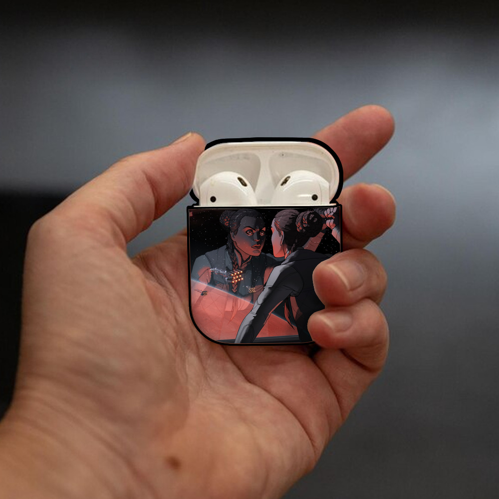 スター・ウォーズ Star Wars AirPods 第2世代保護ケース ハードシェル ブラック 耐衝撃・防指紋・カラビナ付き