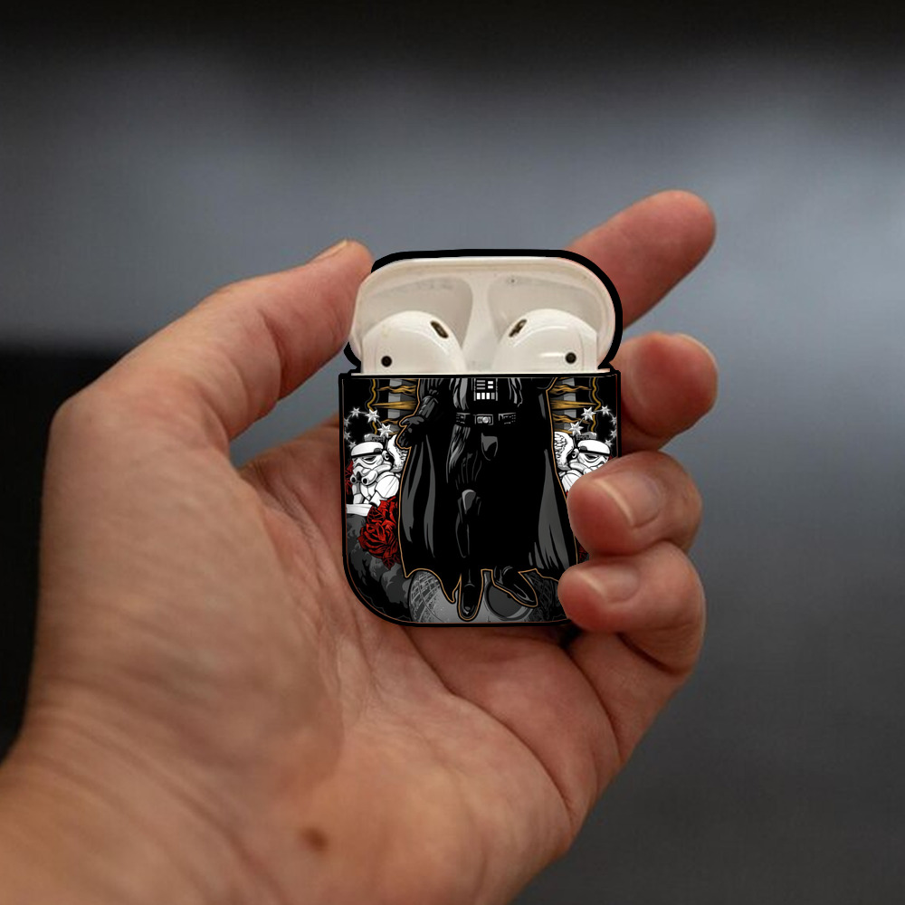 スター・ウォーズ Star Wars AirPods 第2世代保護ケース ハードシェル ブラック 耐衝撃・防指紋・カラビナ付き