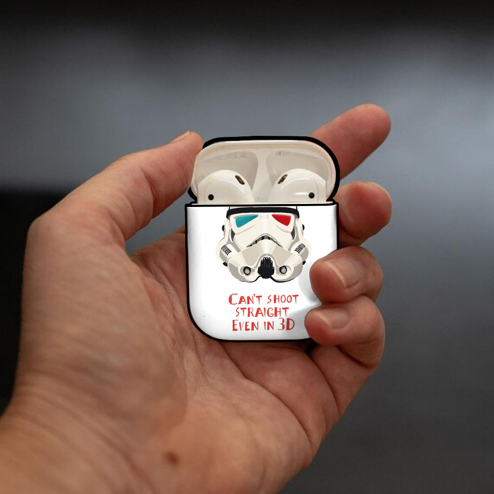 スター・ウォーズ Star Wars AirPods 第2世代保護ケース ハードシェル ブラック 耐衝撃・防指紋・カラビナ付き