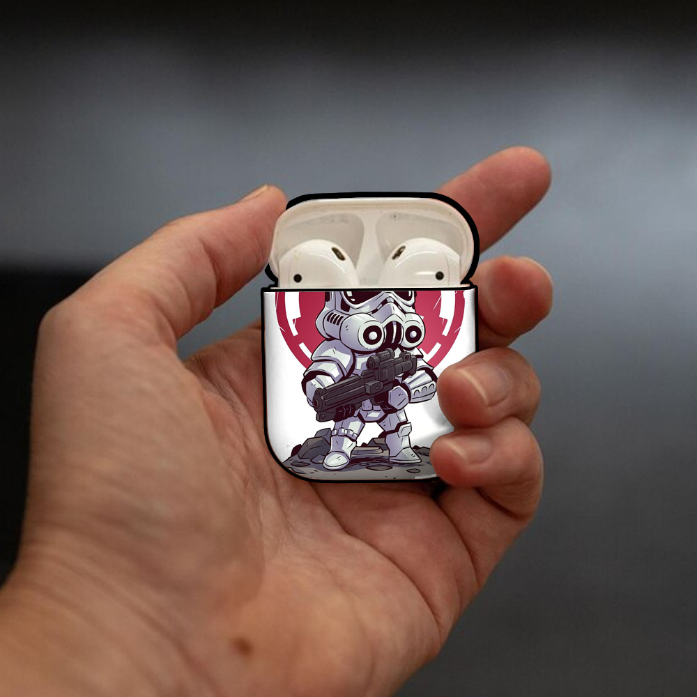 スター・ウォーズ Star Wars AirPods 第2世代保護ケース ハードシェル ブラック 耐衝撃・防指紋・カラビナ付き