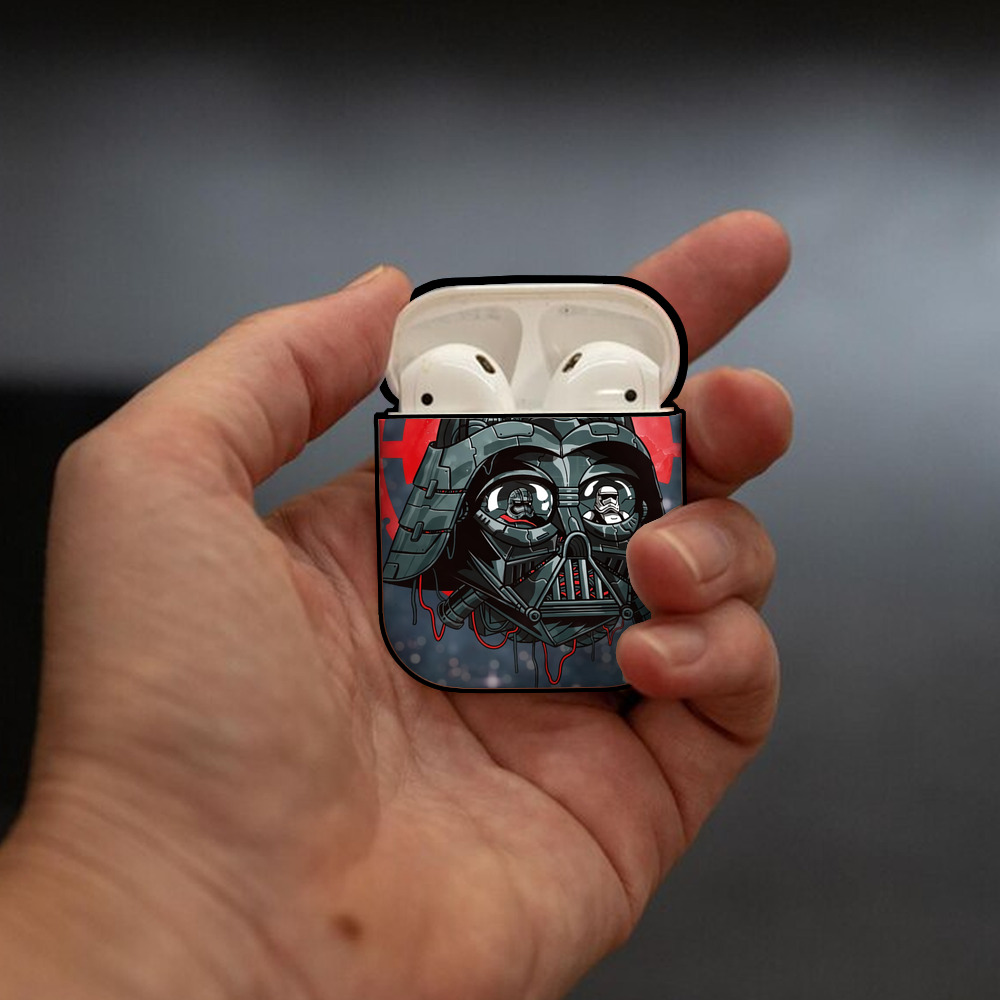 スター・ウォーズ Star Wars AirPods 第2世代保護ケース ハードシェル ブラック 耐衝撃・防指紋・カラビナ付き