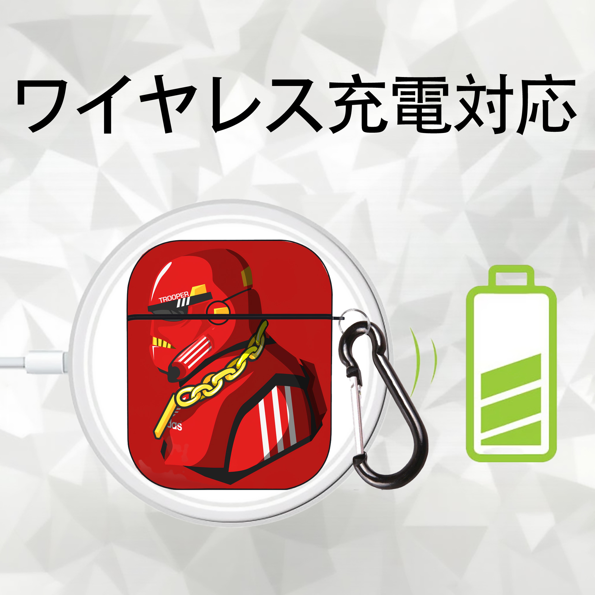 スター・ウォーズ Star Wars AirPods 第2世代保護ケース ハードシェル ブラック 耐衝撃・防指紋・カラビナ付き
