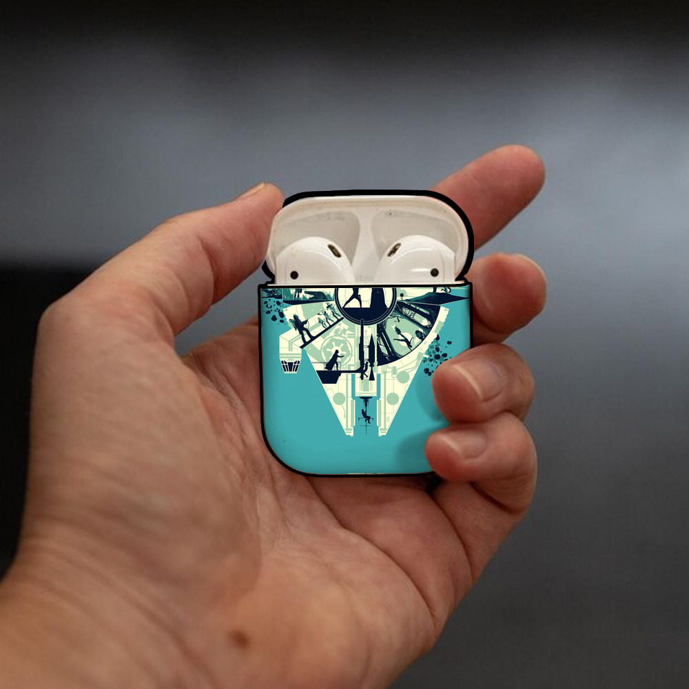 スター・ウォーズ Star Wars AirPods 第2世代保護ケース ハードシェル ブラック 耐衝撃・防指紋・カラビナ付き