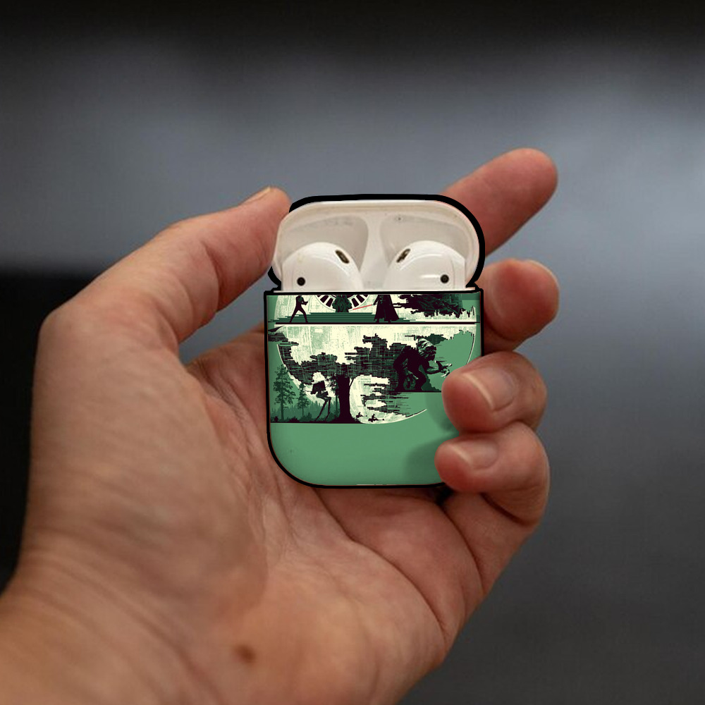 スター・ウォーズ Star Wars AirPods 第2世代保護ケース ハードシェル ブラック 耐衝撃・防指紋・カラビナ付き