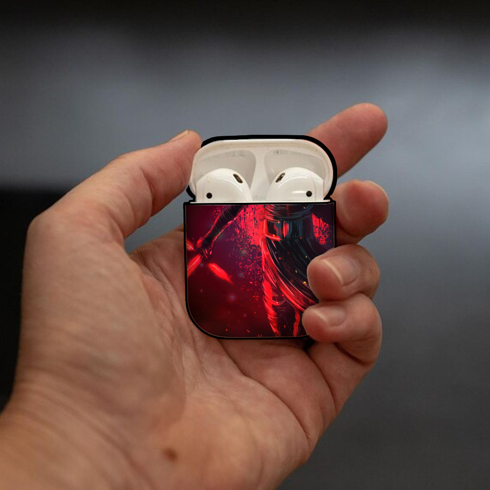 スター・ウォーズ Star Wars AirPods 第2世代保護ケース ハードシェル ブラック 耐衝撃・防指紋・カラビナ付き