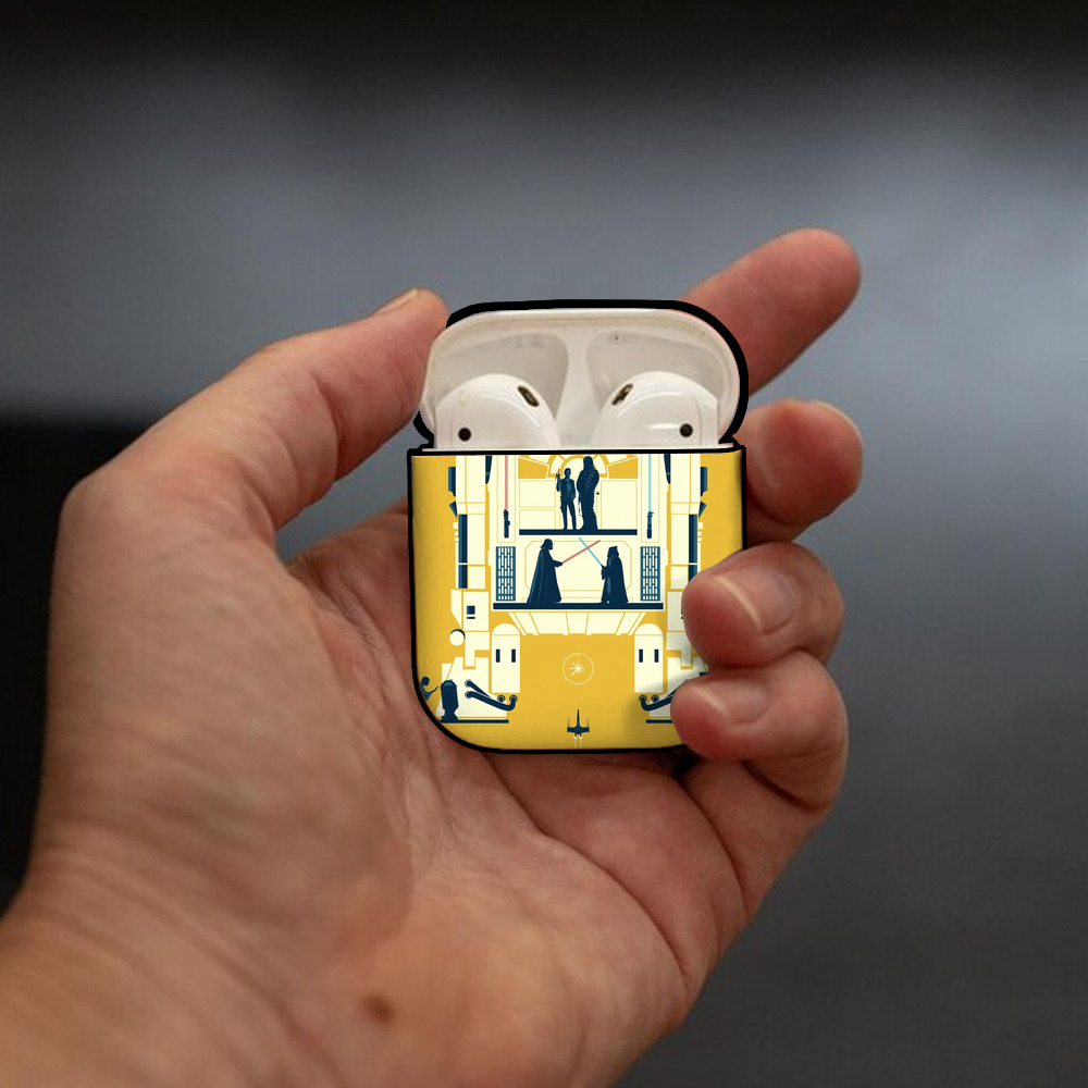 スター・ウォーズ Star Wars AirPods 第2世代保護ケース ハードシェル ブラック 耐衝撃・防指紋・カラビナ付き