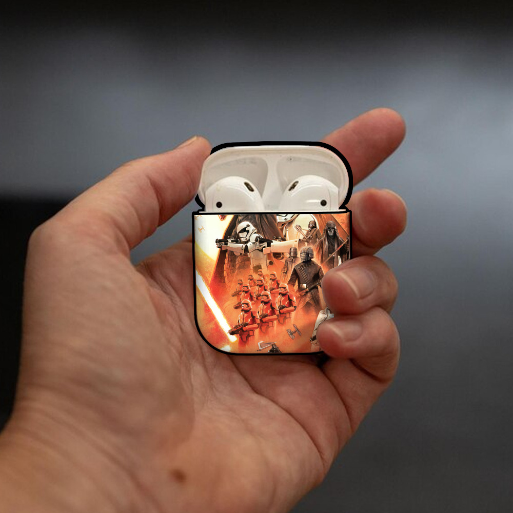 スター・ウォーズ Star Wars AirPods 第2世代保護ケース ハードシェル ブラック 耐衝撃・防指紋・カラビナ付き