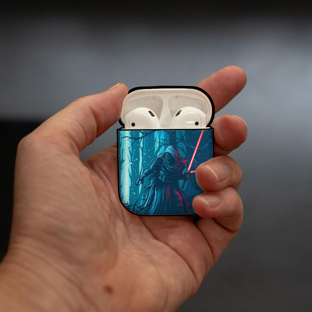 スター・ウォーズ Star Wars AirPods 第2世代保護ケース ハードシェル ブラック 耐衝撃・防指紋・カラビナ付き