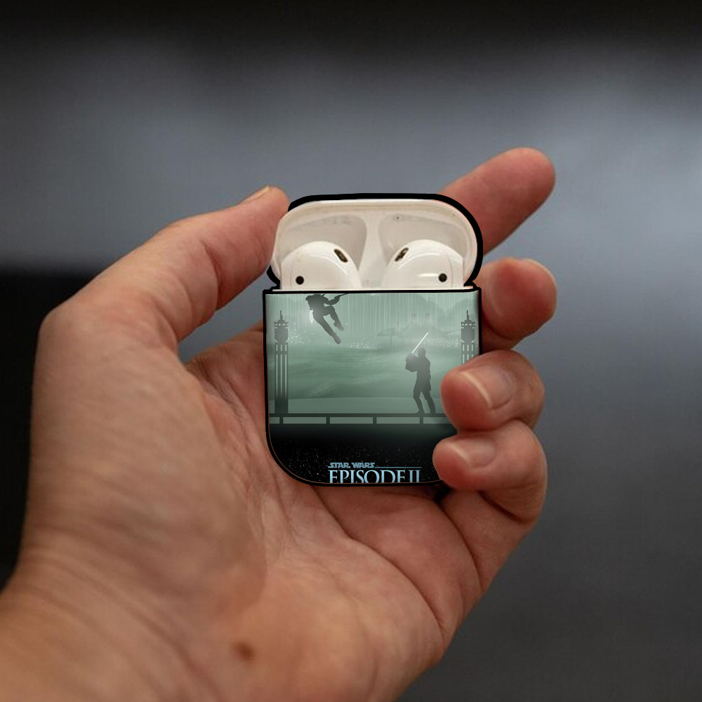 スター・ウォーズ Star Wars AirPods 第2世代保護ケース ハードシェル ブラック 耐衝撃・防指紋・カラビナ付き