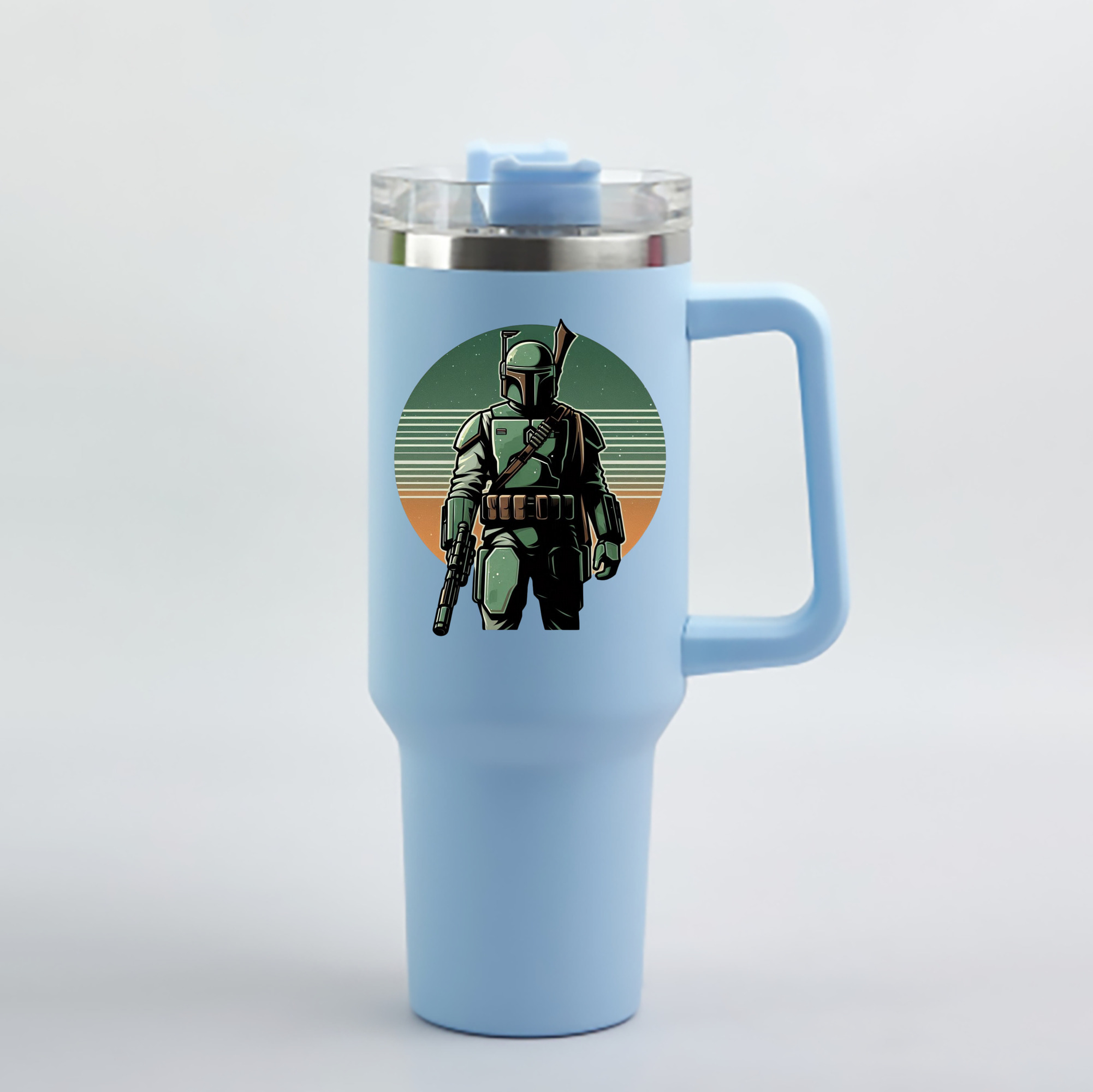 （画像用） スター・ウォーズ Star Wars 1200mL車用タンブラー - クリスタルステッカー（プラスチックストロー付き）