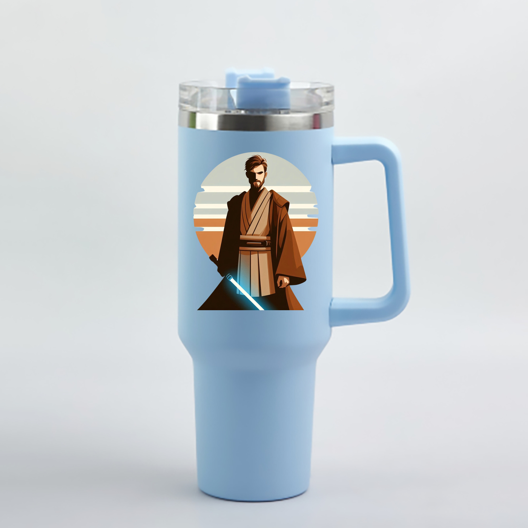 （画像用） スター・ウォーズ Star Wars 1200mL車用タンブラー - クリスタルステッカー（プラスチックストロー付き）
