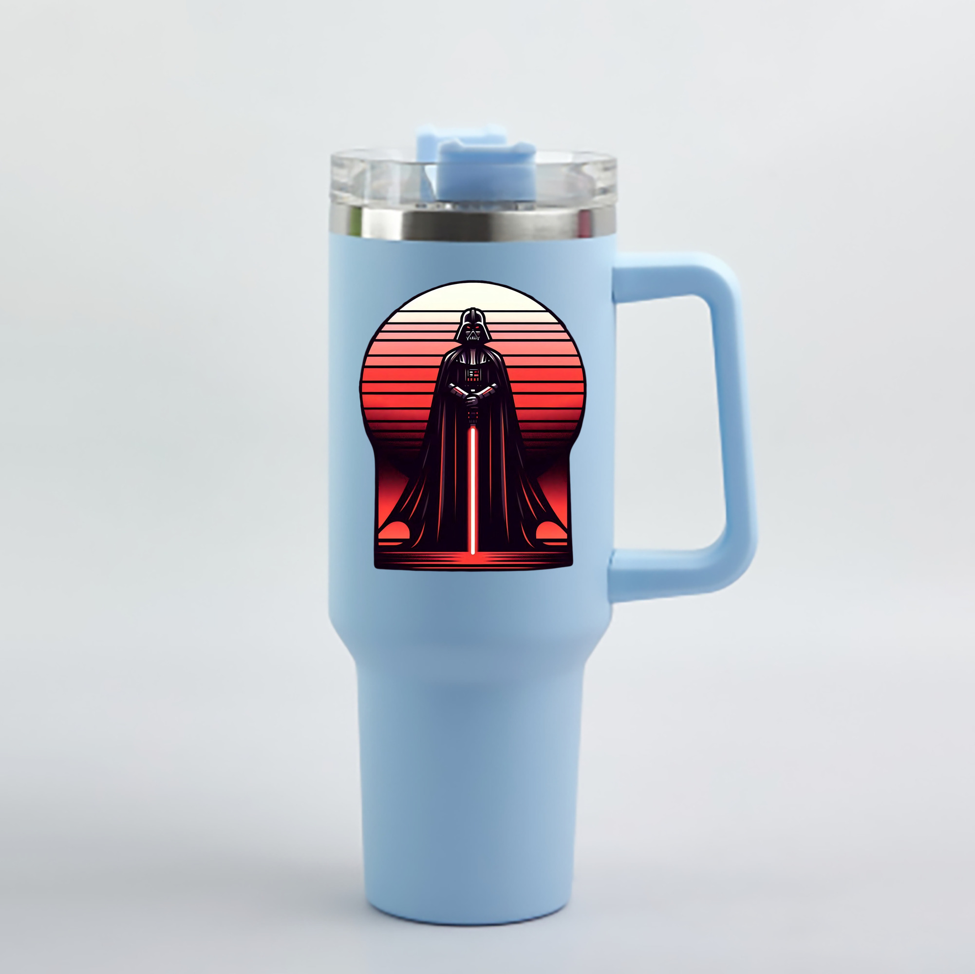 （画像用） スター・ウォーズ Star Wars 1200mL車用タンブラー - クリスタルステッカー（プラスチックストロー付き）
