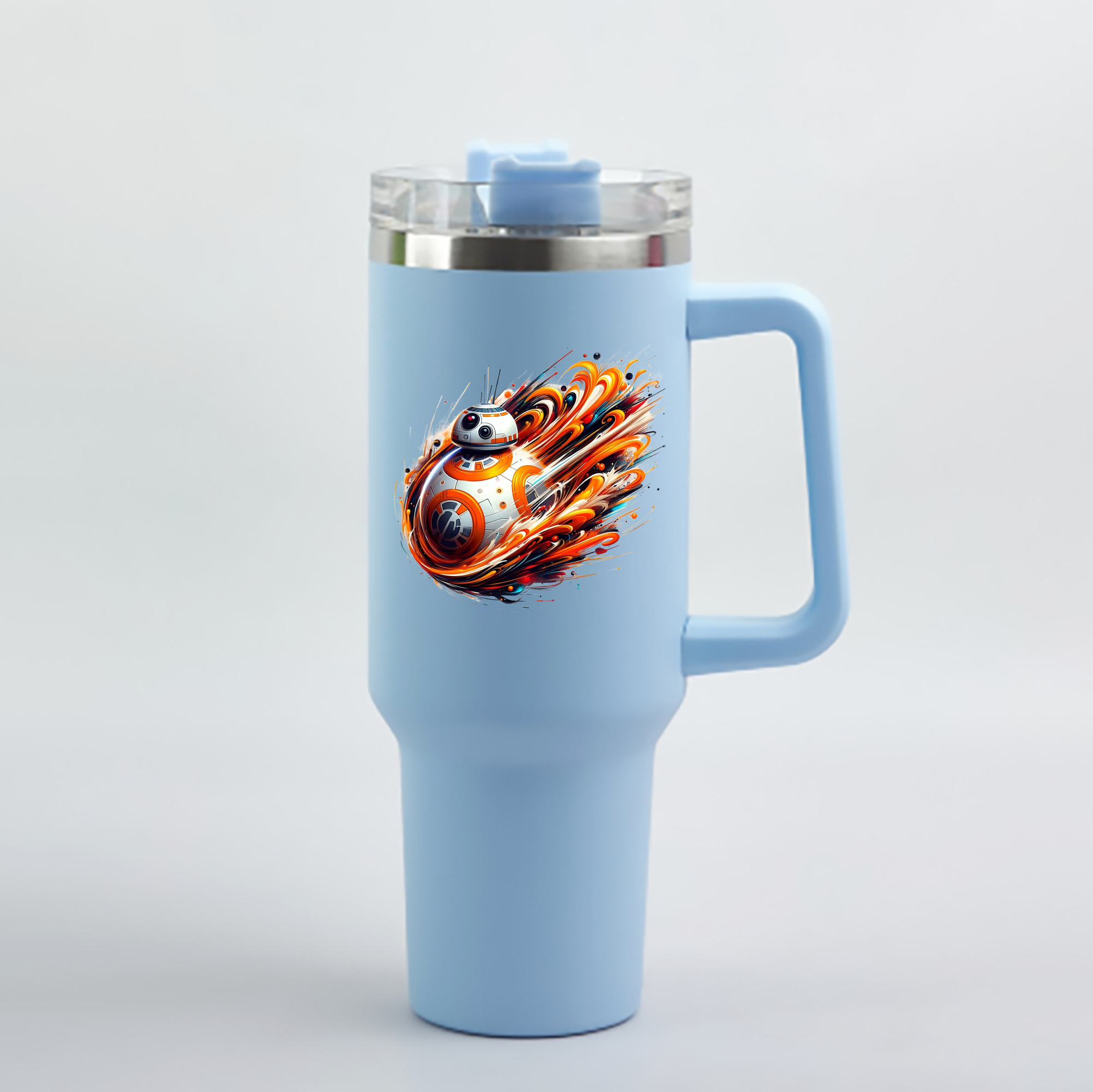 （画像用） スター・ウォーズ Star Wars 1200mL車用タンブラー - クリスタルステッカー（プラスチックストロー付き）