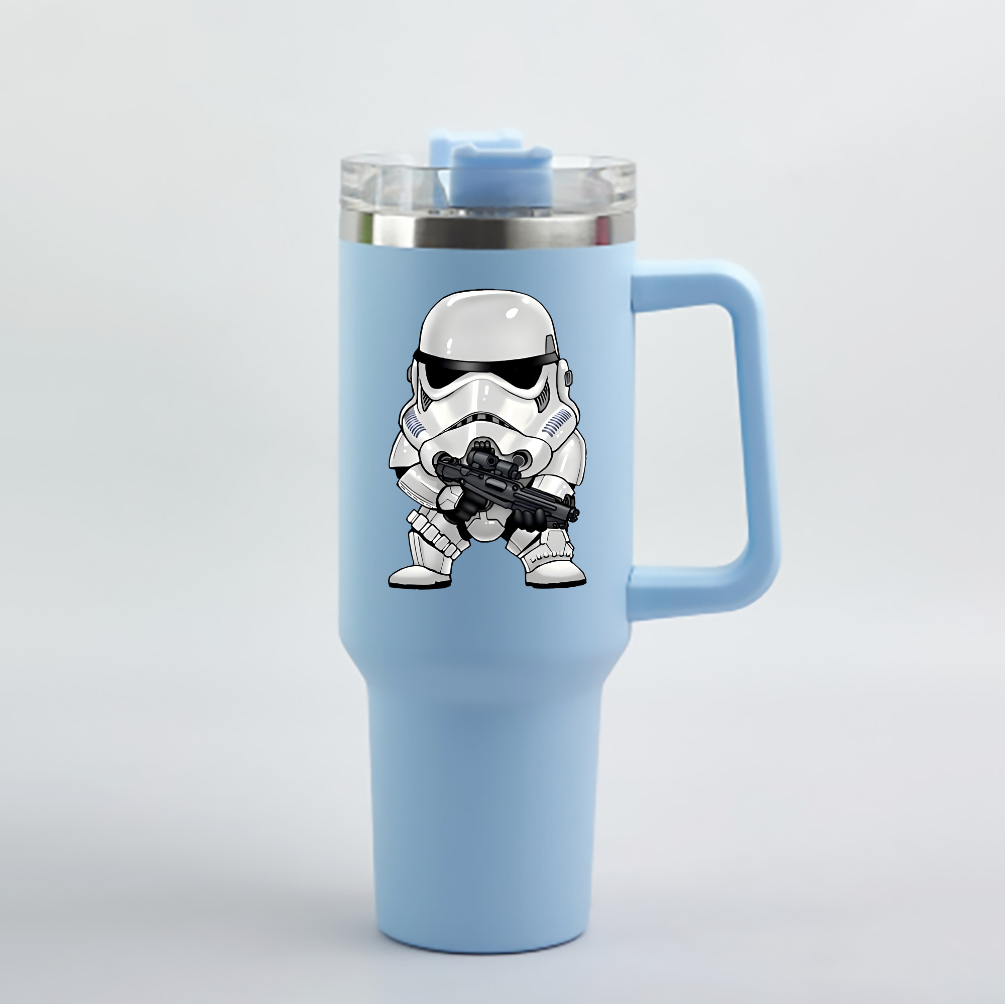 （画像用） スター・ウォーズ Star Wars 1200mL車用タンブラー - クリスタルステッカー（プラスチックストロー付き）