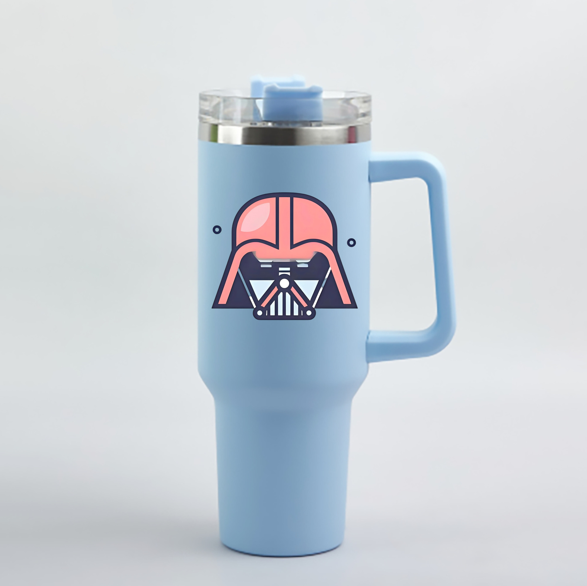 （画像用） スター・ウォーズ Star Wars 1200mL車用タンブラー - クリスタルステッカー（プラスチックストロー付き）