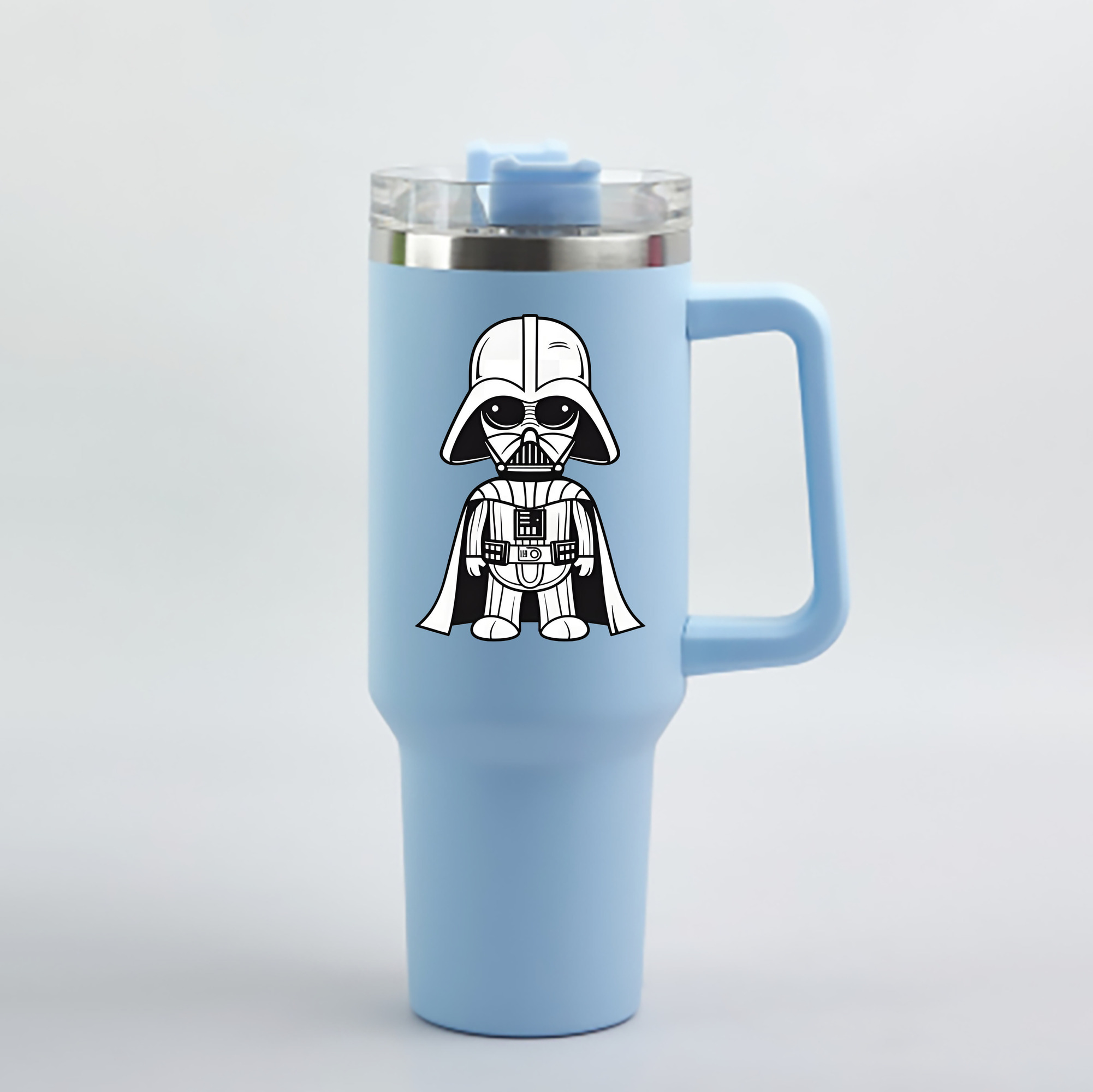 （画像用） スター・ウォーズ Star Wars 1200mL車用タンブラー - クリスタルステッカー（プラスチックストロー付き）