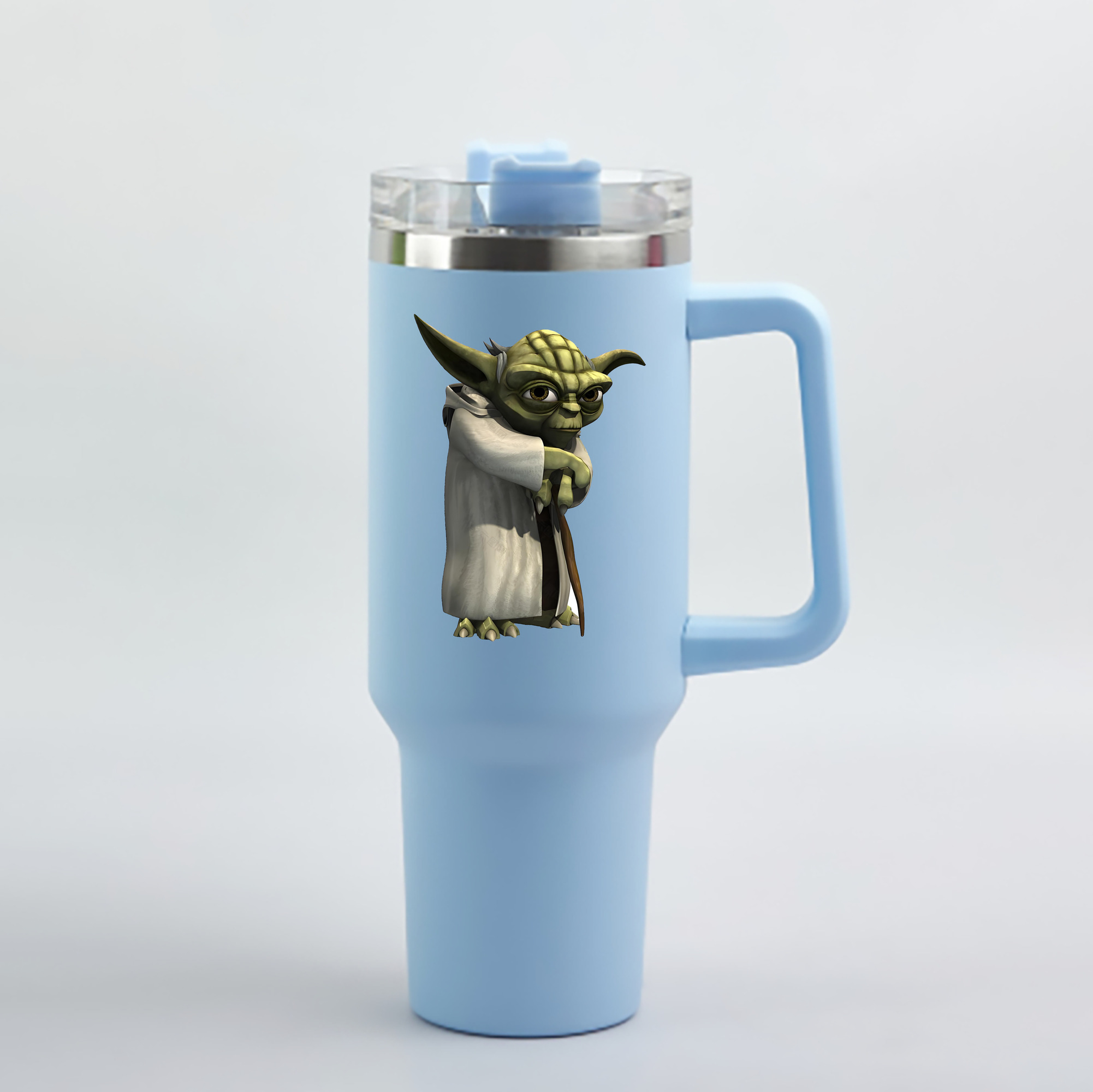 （画像用） スター・ウォーズ Star Wars 1200mL車用タンブラー - クリスタルステッカー（プラスチックストロー付き）