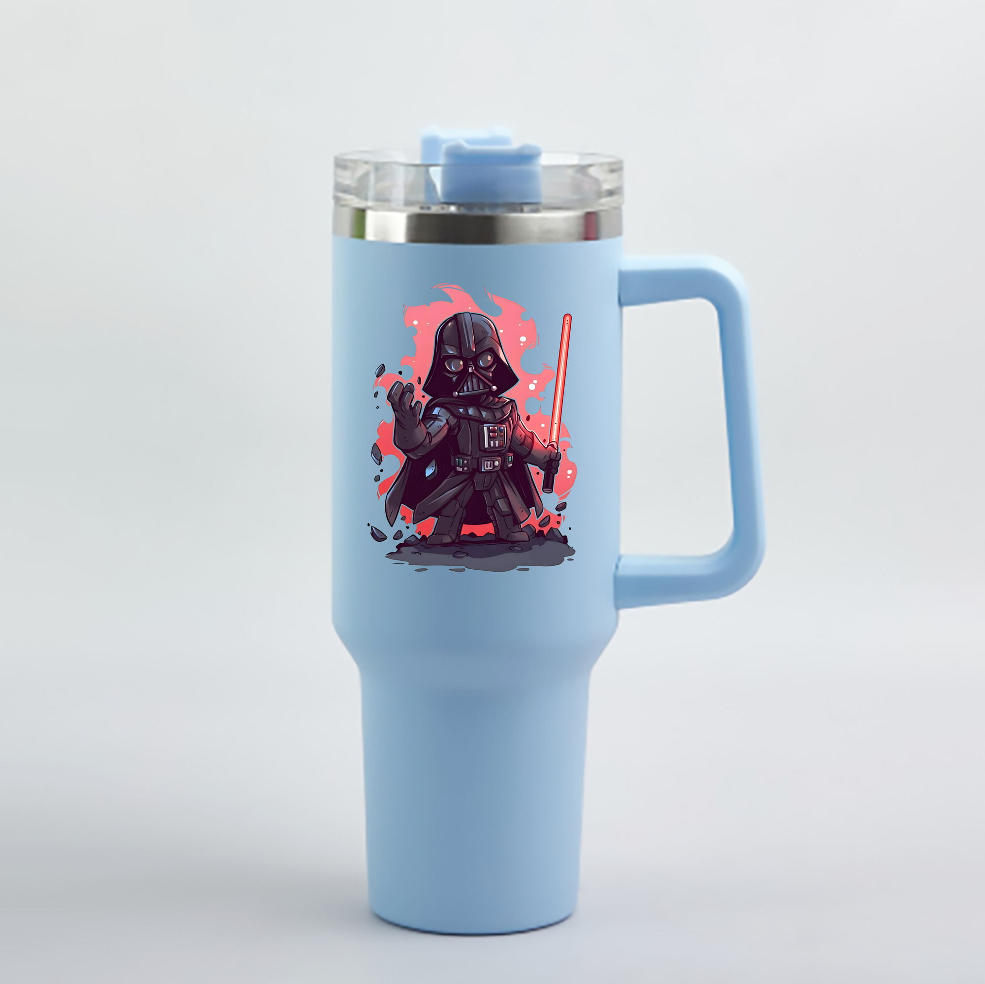 （画像用） スター・ウォーズ Star Wars 1200mL車用タンブラー - クリスタルステッカー（プラスチックストロー付き）