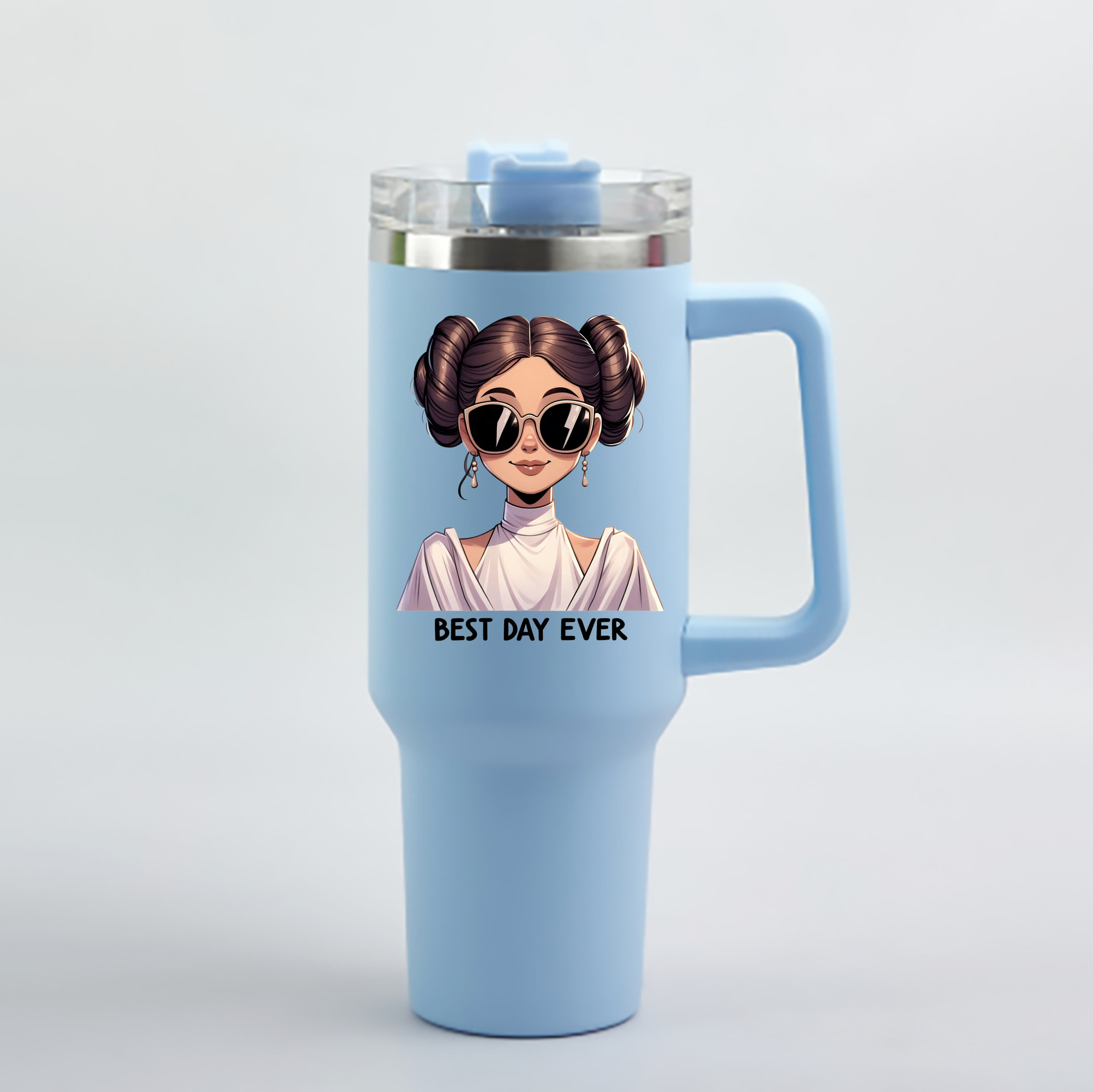 （画像用） スター・ウォーズ Star Wars 1200mL車用タンブラー - クリスタルステッカー（プラスチックストロー付き）