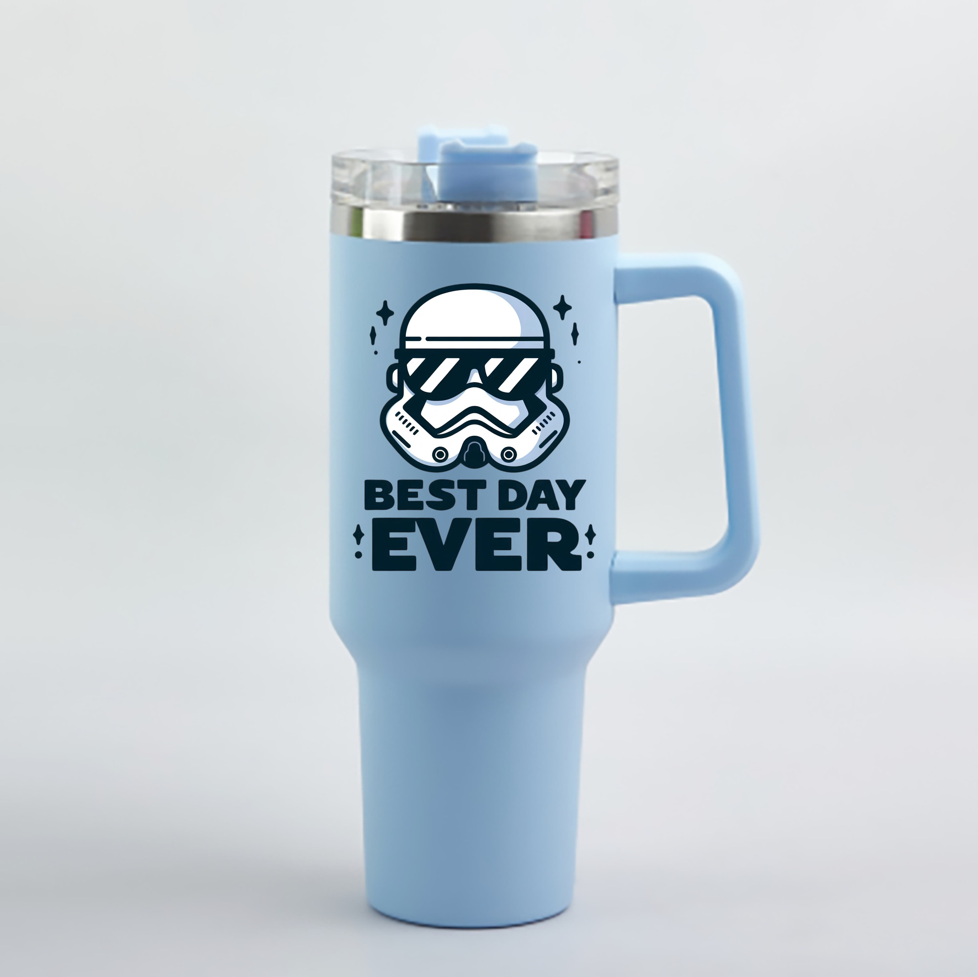 （画像用） スター・ウォーズ Star Wars 1200mL車用タンブラー - クリスタルステッカー（プラスチックストロー付き）
