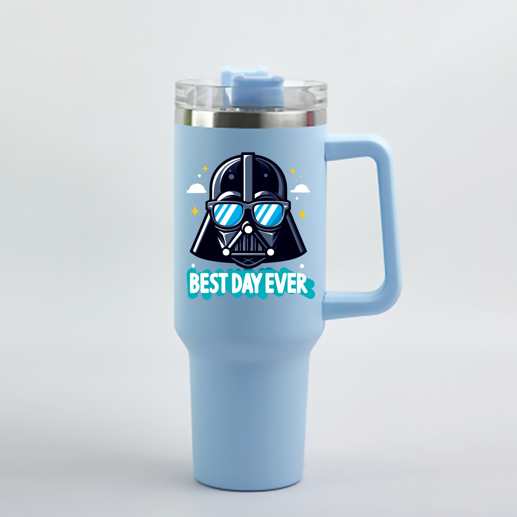（画像用） スター・ウォーズ Star Wars 1200mL車用タンブラー - クリスタルステッカー（プラスチックストロー付き）
