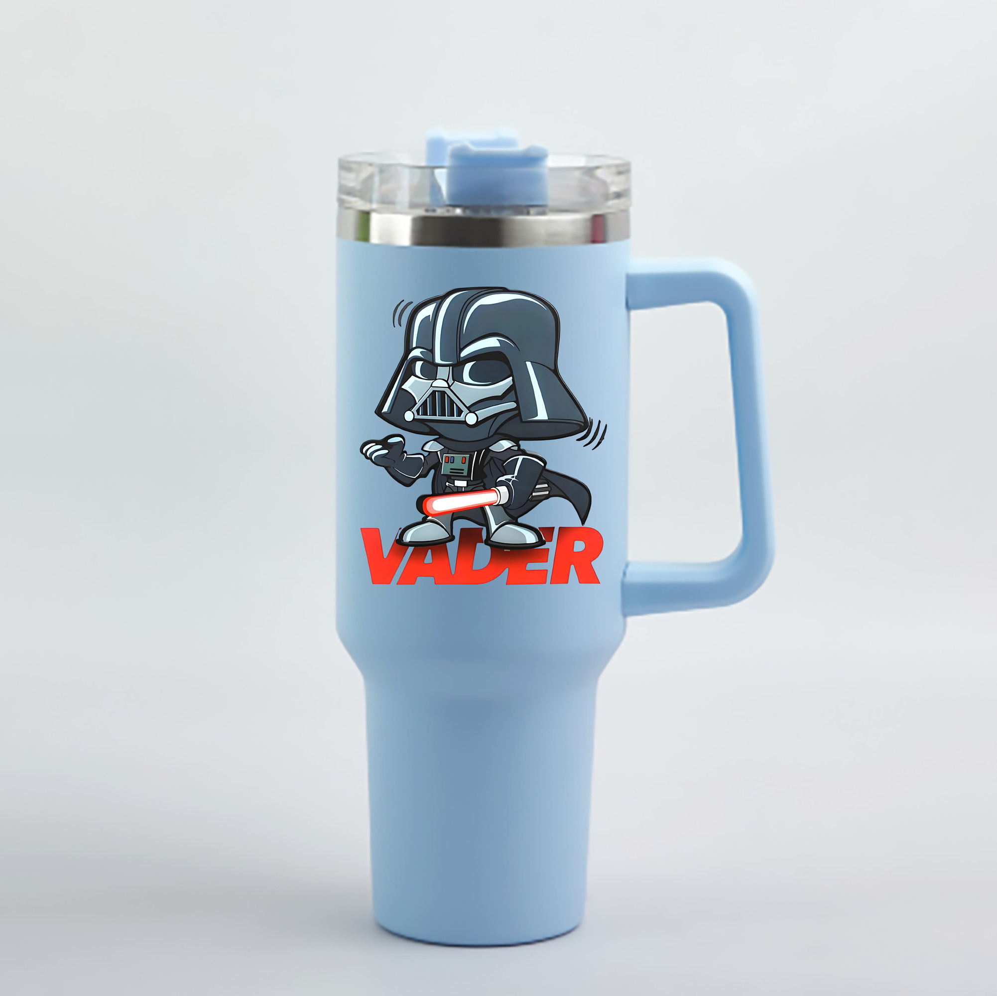 （画像用） スター・ウォーズ Star Wars 1200mL車用タンブラー - クリスタルステッカー（プラスチックストロー付き）