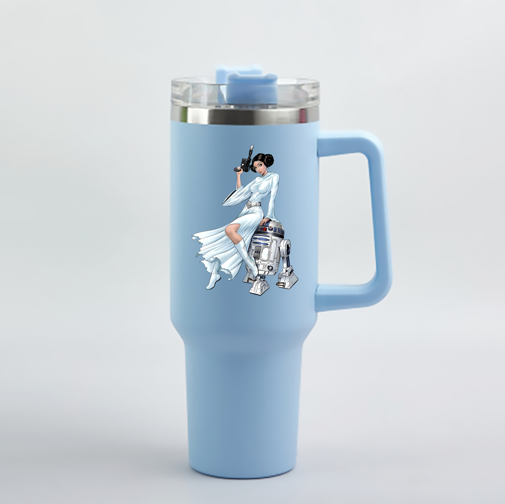 （画像用） スター・ウォーズ Star Wars 1200mL車用タンブラー - クリスタルステッカー（プラスチックストロー付き）