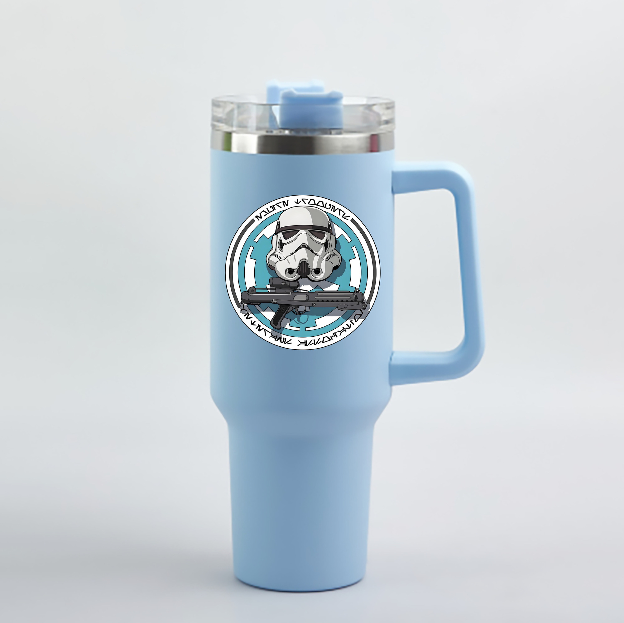 （画像用） スター・ウォーズ Star Wars 1200mL車用タンブラー - クリスタルステッカー（プラスチックストロー付き）
