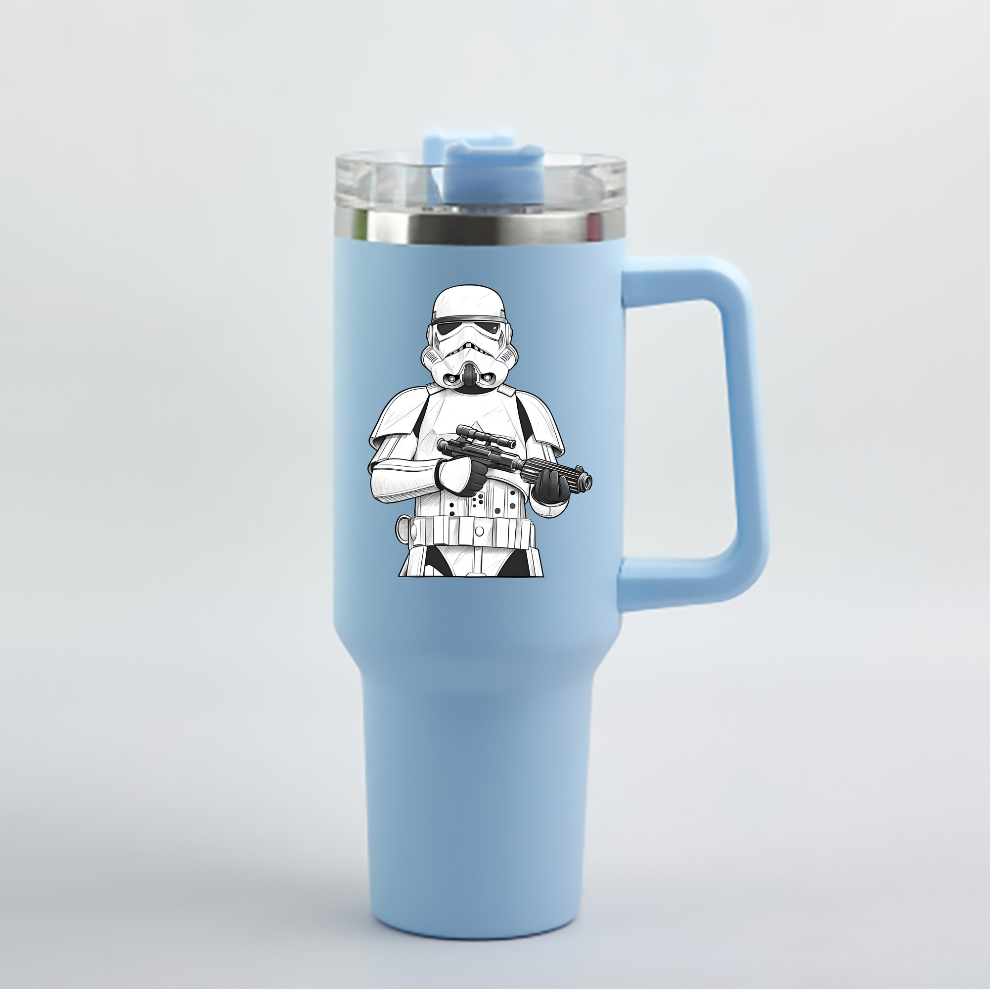 （画像用） スター・ウォーズ Star Wars 1200mL車用タンブラー - クリスタルステッカー（プラスチックストロー付き）