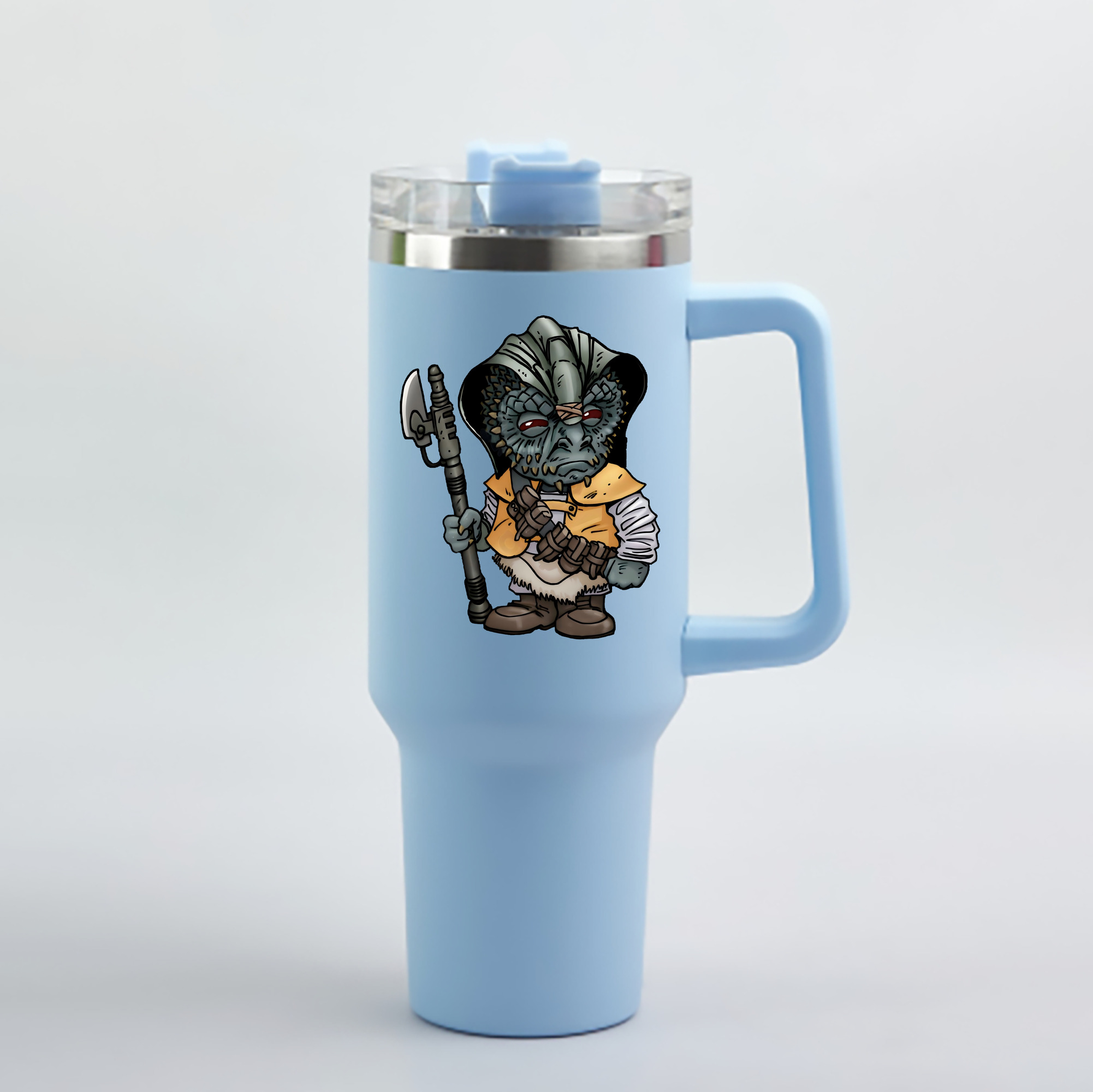 （画像用） スター・ウォーズ Star Wars 1200mL車用タンブラー - クリスタルステッカー（プラスチックストロー付き）