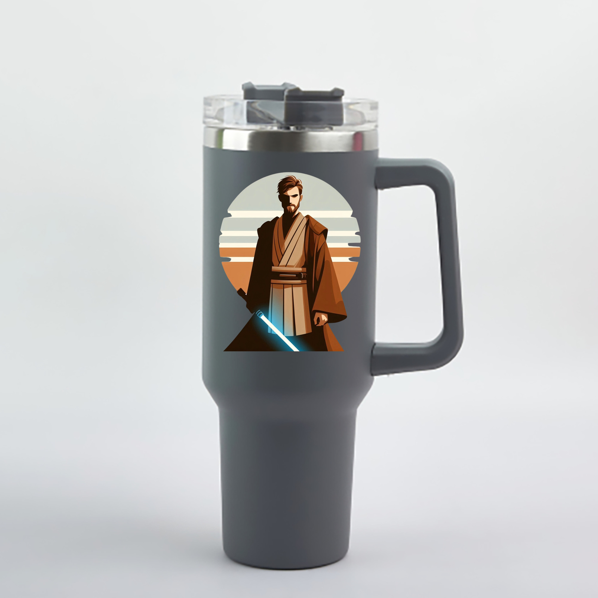 （画像用） スター・ウォーズ Star Wars 1200mL車用タンブラー - クリスタルステッカー（プラスチックストロー付き）