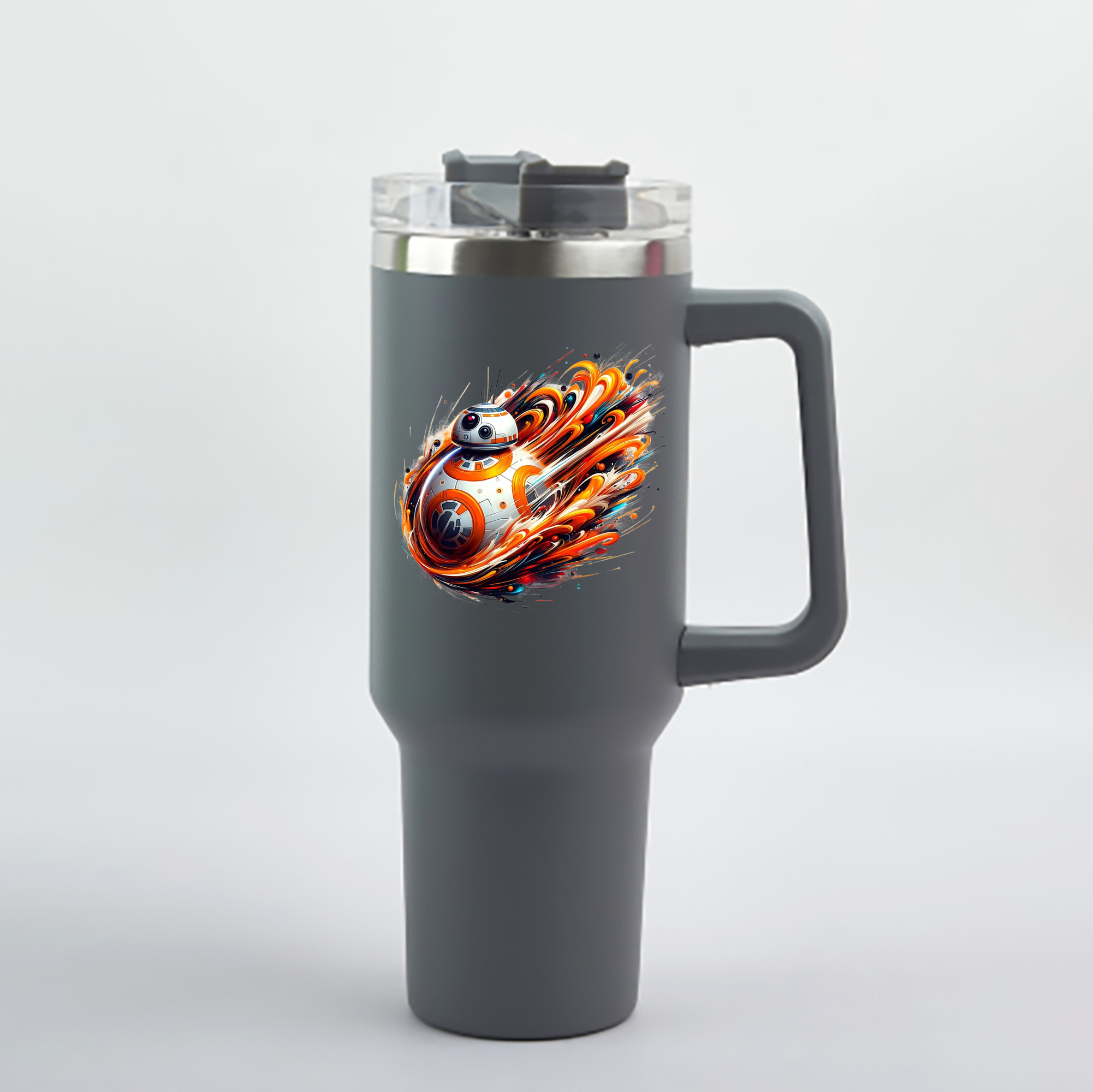 （画像用） スター・ウォーズ Star Wars 1200mL車用タンブラー - クリスタルステッカー（プラスチックストロー付き）