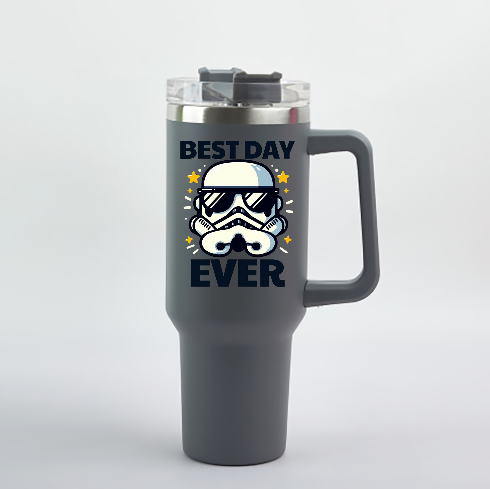 （画像用） スター・ウォーズ Star Wars 1200mL車用タンブラー - クリスタルステッカー（プラスチックストロー付き）