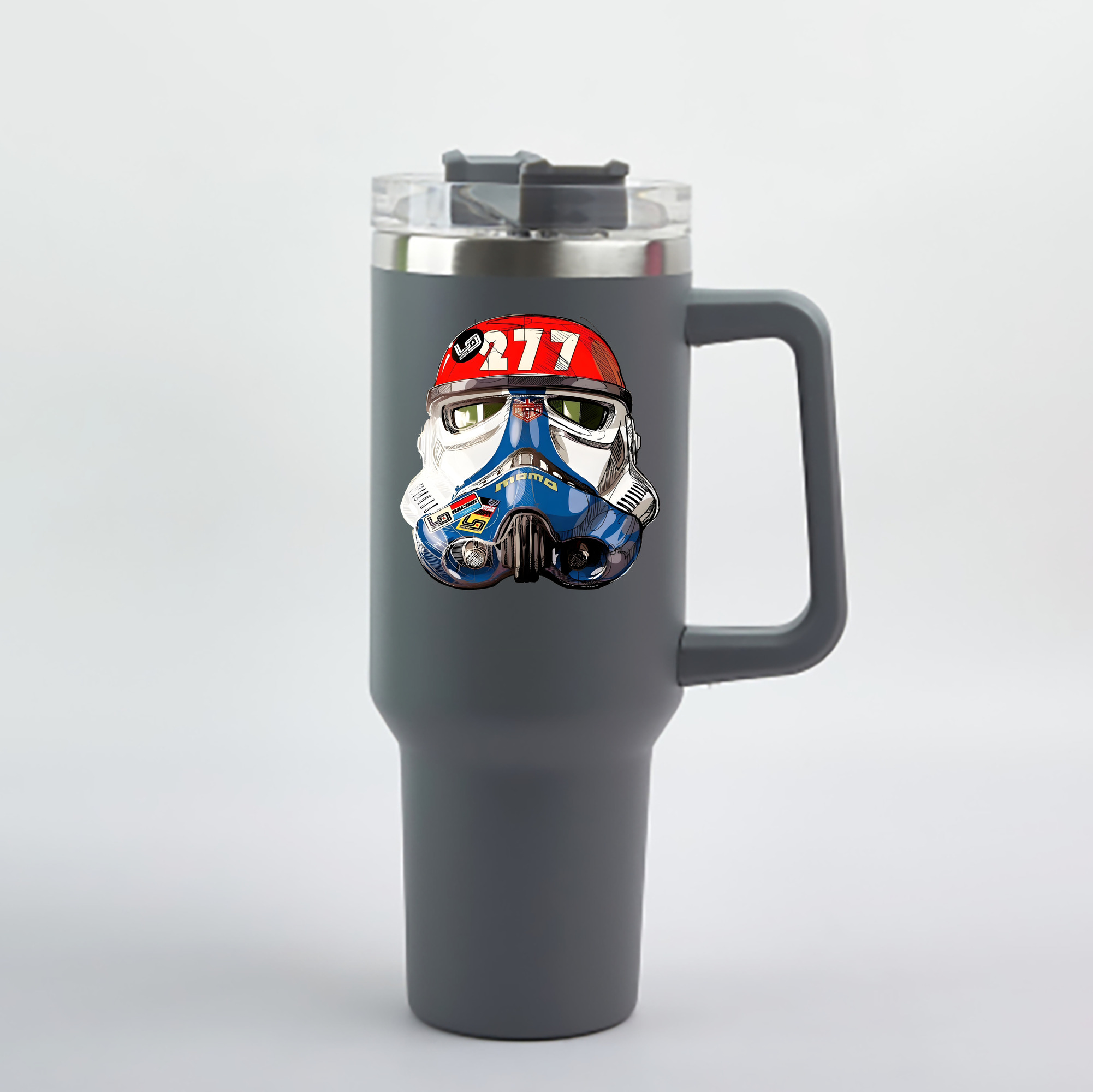 （画像用） スター・ウォーズ Star Wars 1200mL車用タンブラー - クリスタルステッカー（プラスチックストロー付き）