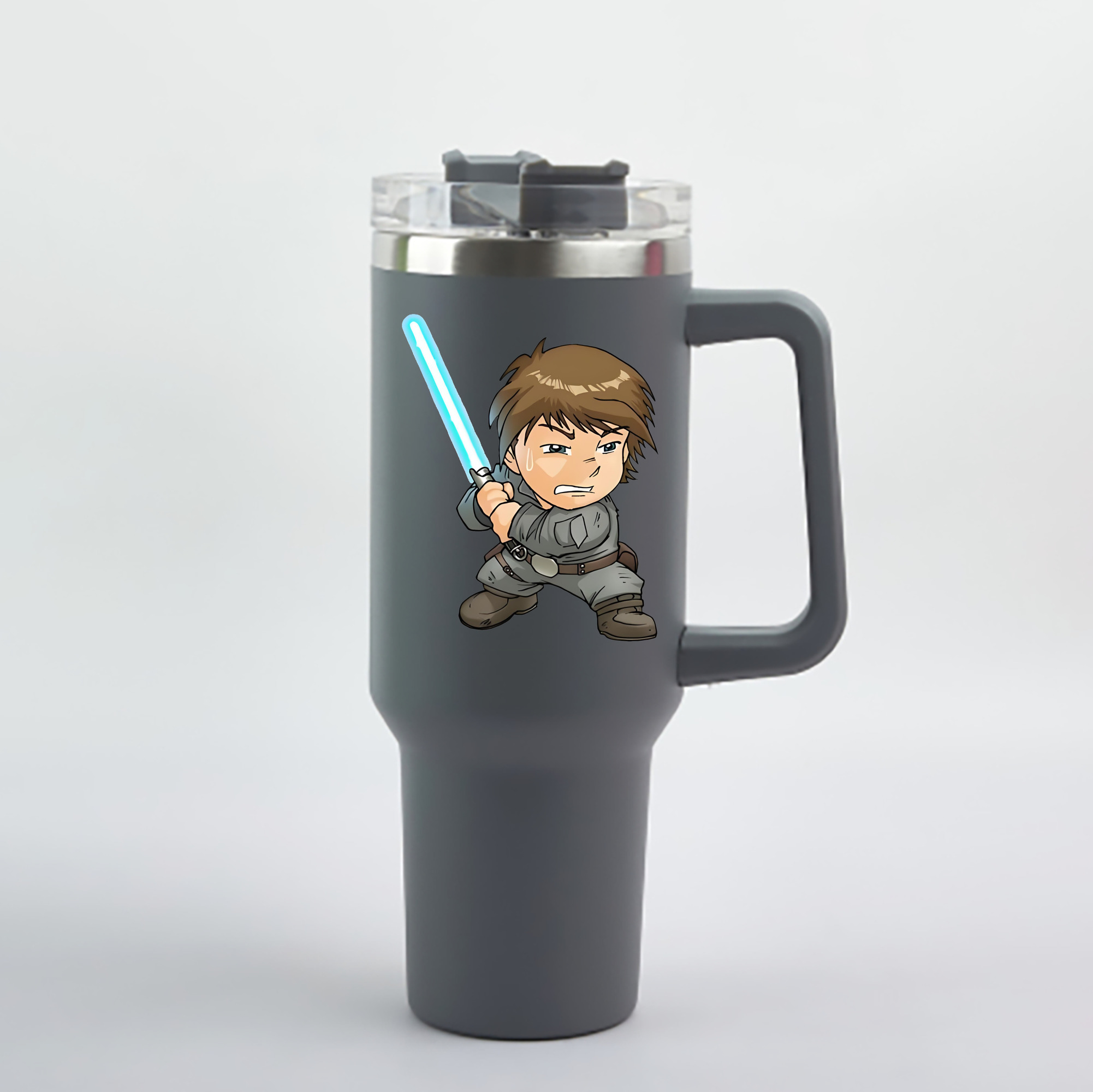 （画像用） スター・ウォーズ Star Wars 1200mL車用タンブラー - クリスタルステッカー（プラスチックストロー付き）