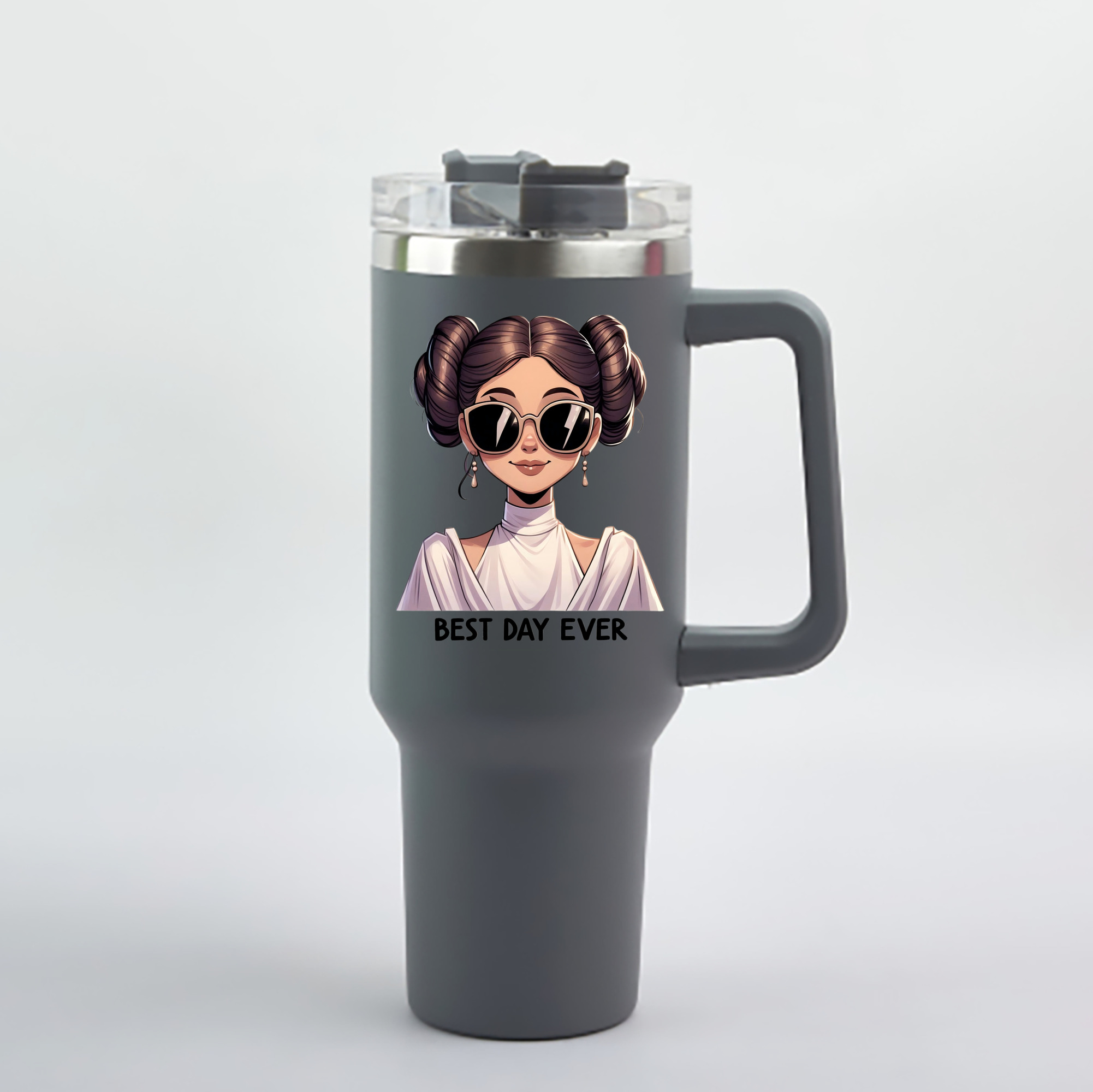 （画像用） スター・ウォーズ Star Wars 1200mL車用タンブラー - クリスタルステッカー（プラスチックストロー付き）