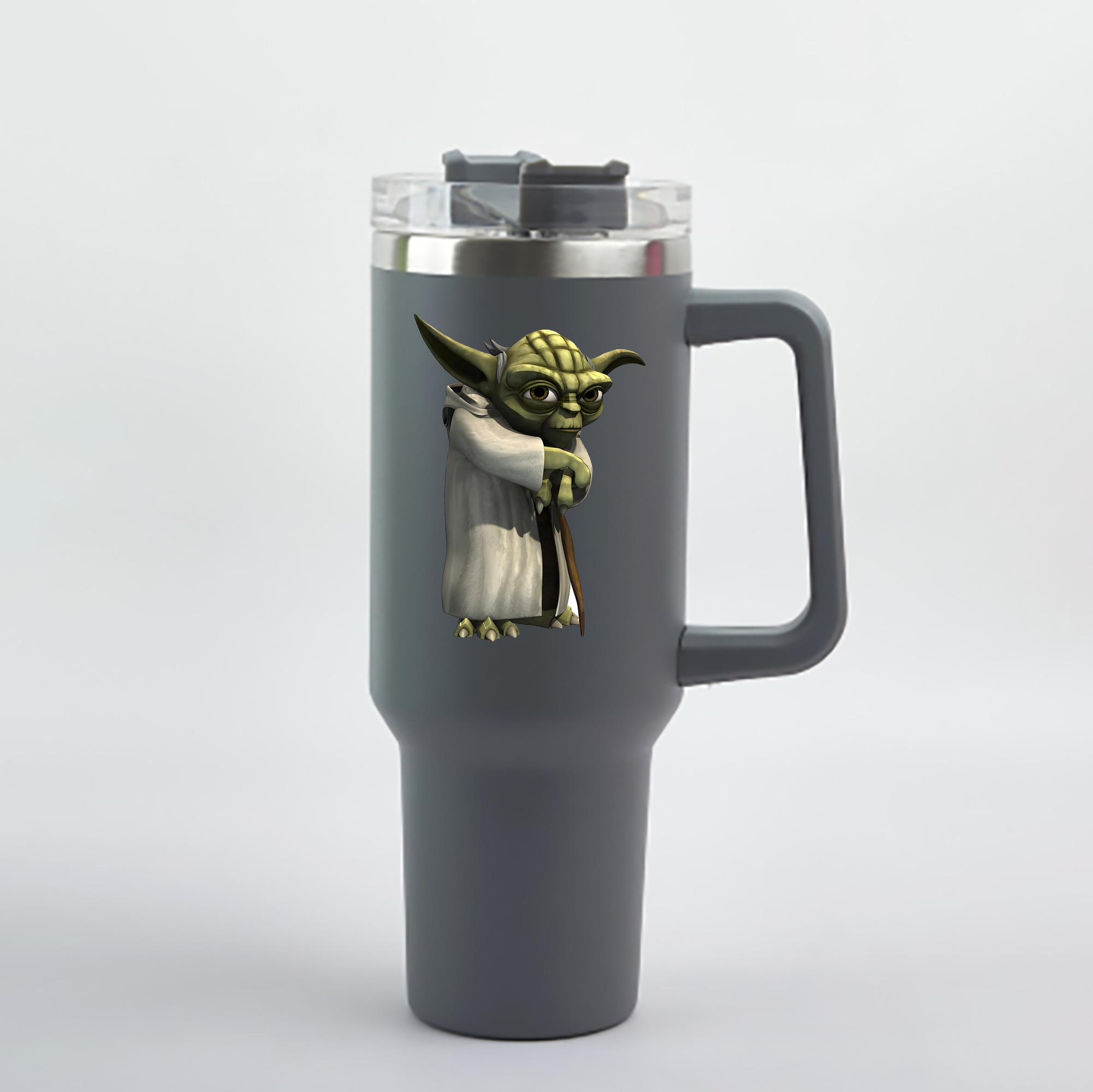 （画像用） スター・ウォーズ Star Wars 1200mL車用タンブラー - クリスタルステッカー（プラスチックストロー付き）