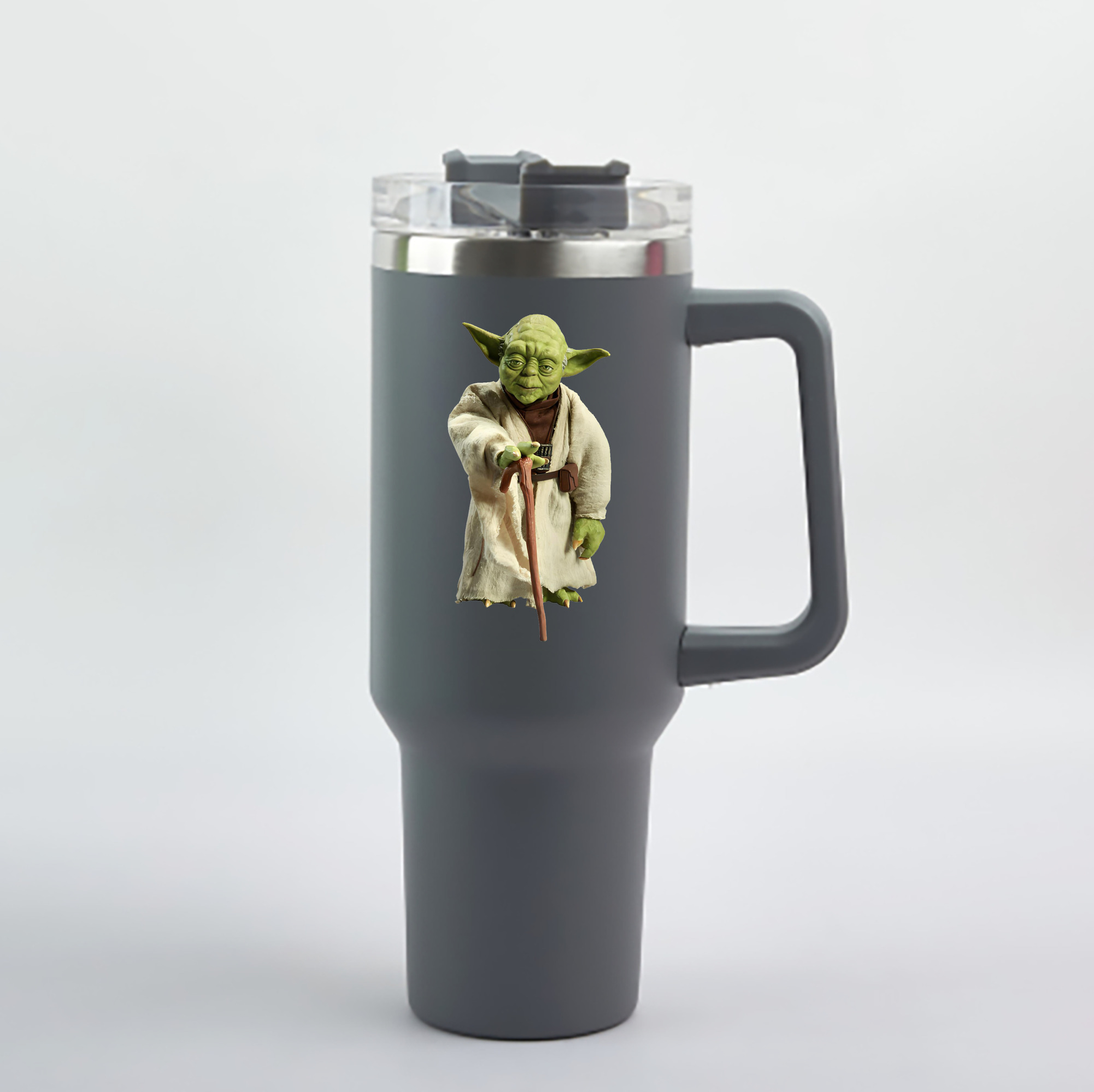 （画像用） スター・ウォーズ Star Wars 1200mL車用タンブラー - クリスタルステッカー（プラスチックストロー付き）