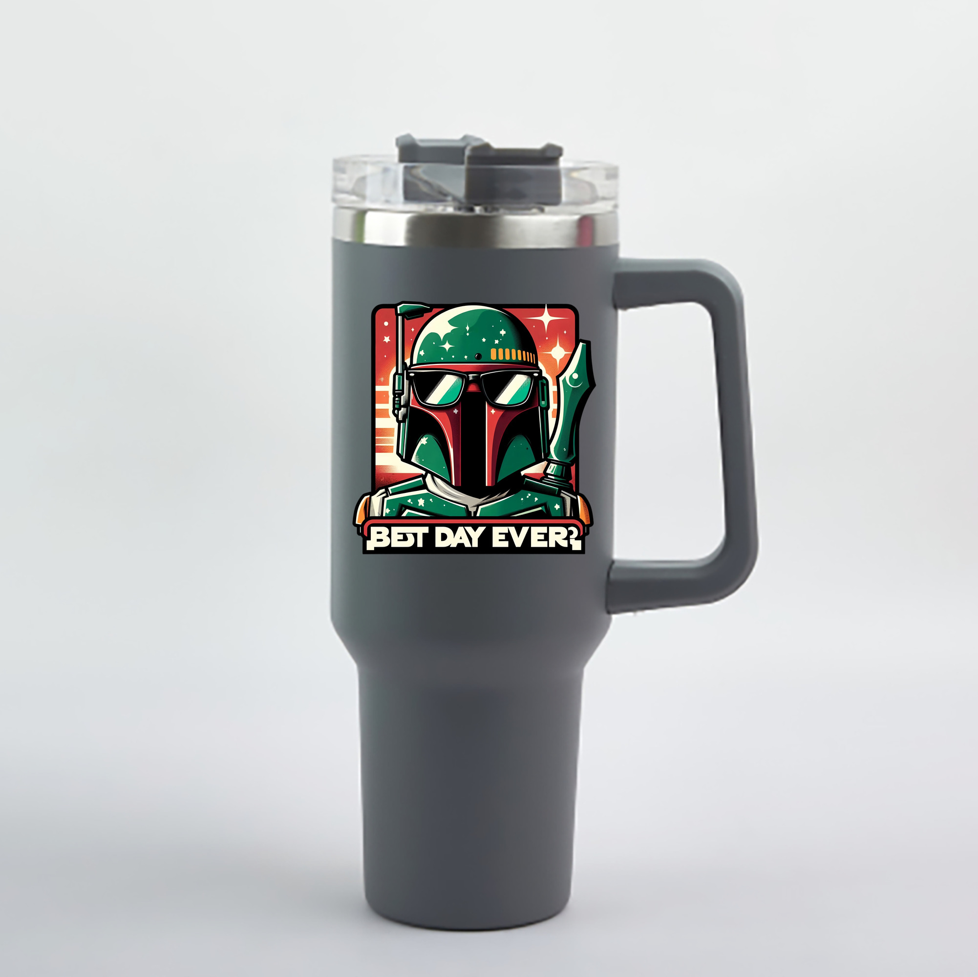 （画像用） スター・ウォーズ Star Wars 1200mL車用タンブラー - クリスタルステッカー（プラスチックストロー付き）